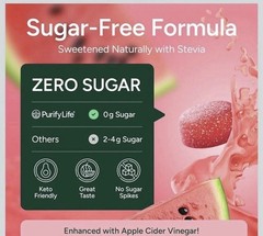 Purify Life Berberine Gummies 60ct Sugar-Free Vegan Watermelon Flavor