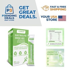 Electrolyte Mix Powder – Sugar-Free & GMO-Free for Quick Energy (20 Stick Packs)