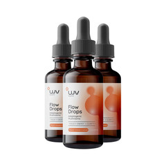 (3-Pack) LUV Wellness Flow Drops – Health Adaptogen Flow LUV Mushroom Blend
