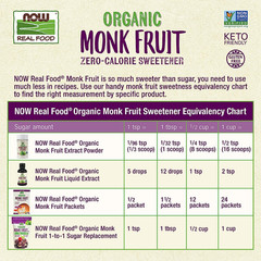 , Certified Organic Monk Fruit Extract Powder, Zero Calorie Sweetener, Large Bot