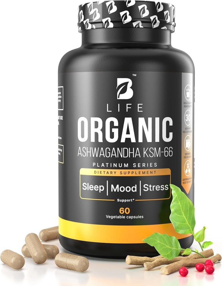 B Life Organic Ashwagandha Premium Series – 60 count – 03/2027