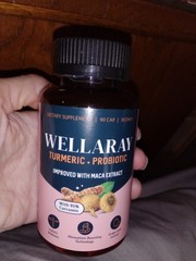 Brand New Wellaray Turmeric Probiotics 60 Caps Expires 10/ 2027