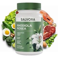 Salvora Rhodiola Rosea Supplement – Golden Root Adaptogen Capsules 60pcs