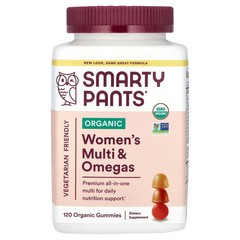 2 X SmartyPants, Organic Women’s Multi & Omegas, Raspberries, Lemon Lime and Gr