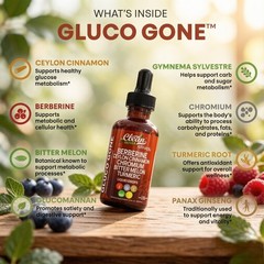 Clean Nutra Berberine & Cinnamon Drops – Liquid Metabolism Support, 2 fl oz