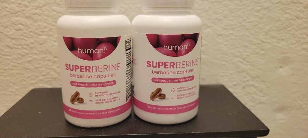 HumanN SuperBerine Berberine 2 bottles 30 Count each total of 60