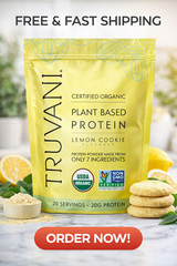 Truvani Vegan Pea Protein Powder | Lemon Cookie | 20g Organic Plant Based Protei