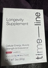 Time-Line Longevity Supplement Mitopure Urolithin A Berry Powder 3oz Exp 07/27