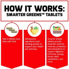 Force Factor Smarter Greens Superfoods Tablets with Antioxidants and Probiotics