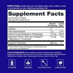 Qunol Brain Health Memory Plus w/ B6 Magnesium L-Threonate & Citicoline 60ct