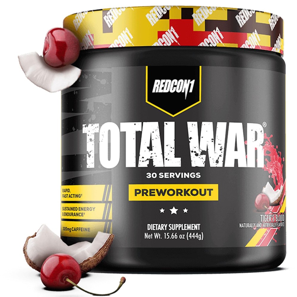 REDCON1 Total War Pre Workout, Tigers Blood – L Citrulline, Malic Acid, Green…