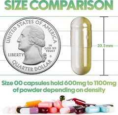 Size 00 Clear Enteric Empty Gelatin Pill Caps Capsules Delayed GelCaps