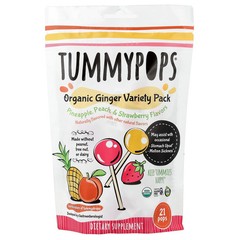 2 X Tummydrops, Tummypops�, Organic Ginger Variety Pack, 21 Pops