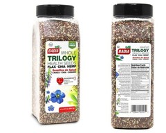 Badia Trilogy Health Seed, Flax, Chia, Hemp Seeds Blend, High Fiber Superfood