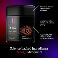 MitoQ Curcumin Advanced CoQ10 Antioxidant – 60 Caps Exp Date 04/2027