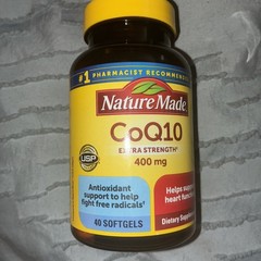 Nature Made CoQ10 Extra Strength 400mg Dietary Supplement 40 Softgels