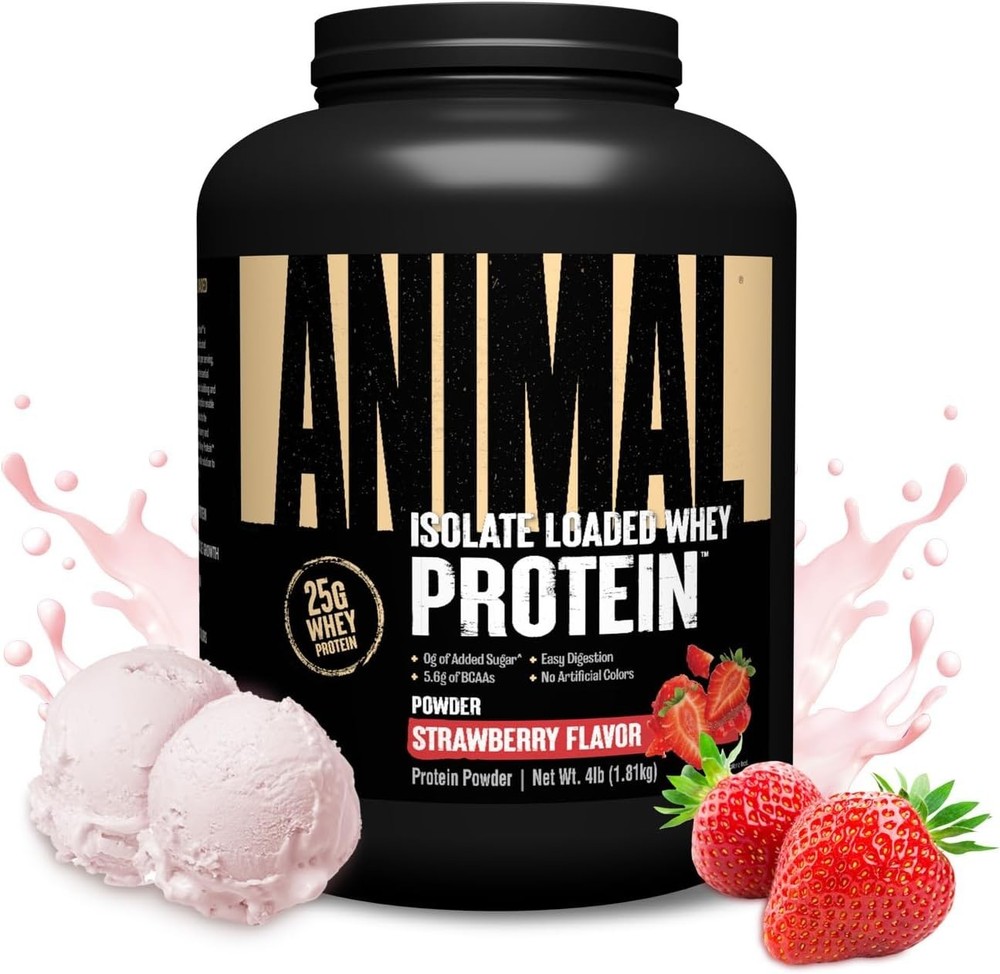 Animal Whey Isolate Protein Powder – Strawberry 4 lbs