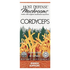 2 X Host Defense, Mushrooms™, Cordyceps, 60 Capsules (0.5 g per Capsule)