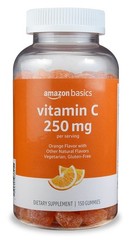 Amazon Basics Vitamin C Gummies, Sour Orange Flavor, 150 count (Pack of 1)
