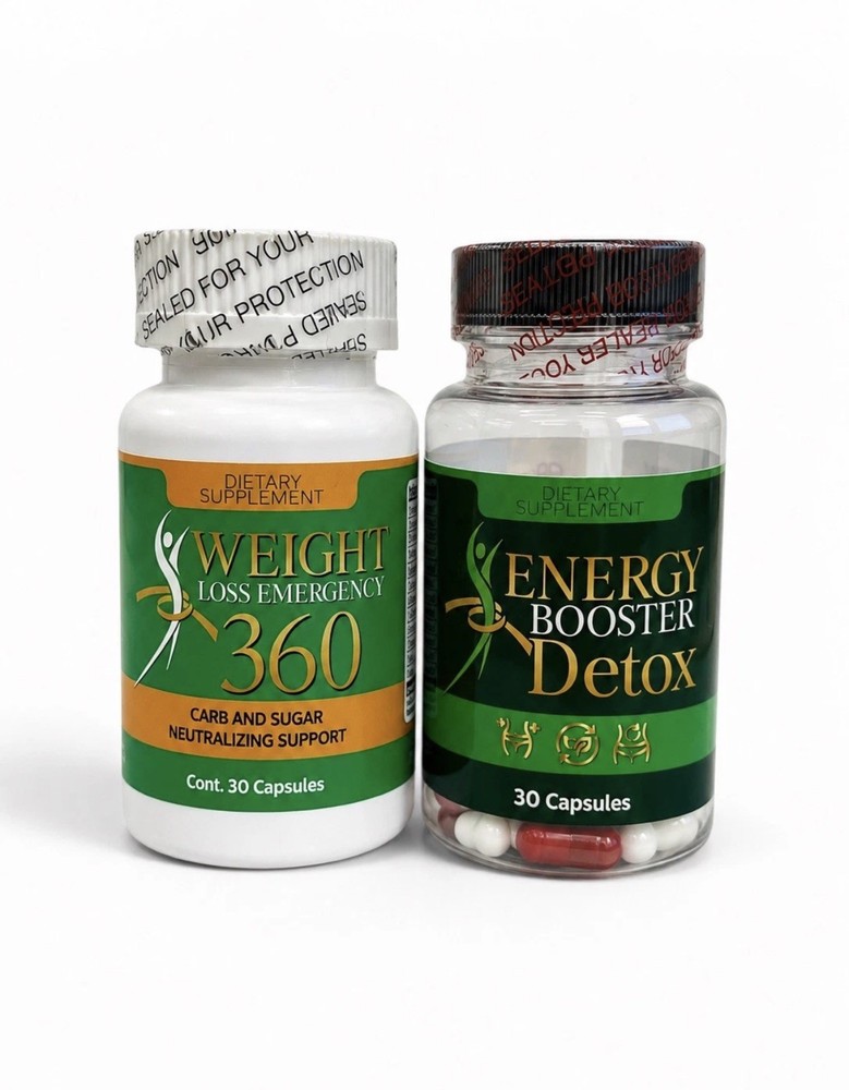 Weight Loss Emergency 360 Detox Fit 30 Capsules & Energy Booster detox 30 Caps