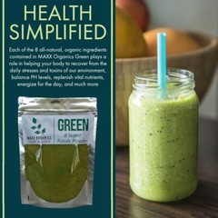 MAXX Organics 8 SUPER FOODS POWDER 90 Day Supply Compare to Organifi Green Juice