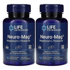 2 PACK Neuro-Mag Magnesium L-Threonate from 2000 mg Magtein Life Extension BEST