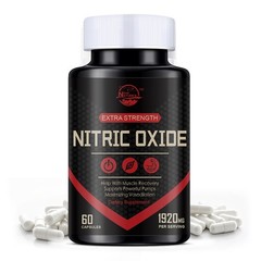 60 Nitric Oxide Booster Supplement w/ L-Arginine Premium Workout Muscle Capsule
