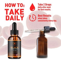 (5 Pack) Black Sugar Protect Drops Advanced Blood Support Supplement 150 Serving
