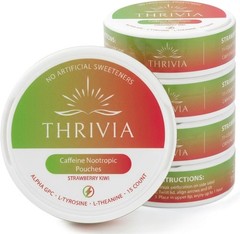 Nicotine-Free Strawberry Kiwi Energy & Focus Pouches — 50mg Caffeine, Nootrop…