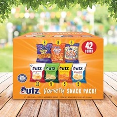 Variety Snack Pack – Crunchy Potato Chips, Cheese Curls, Popcorn & Party Mix – 4