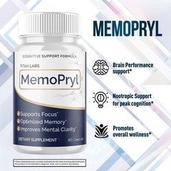 (2 Pack) MemoPryl Nootropic All Natural Brain Supplement Memo Pryl 120 Capsules