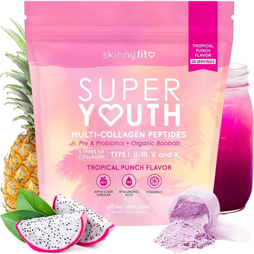 SkinnyFit Super Youth Multi Collagen Peptides Powder Women 28 Serving