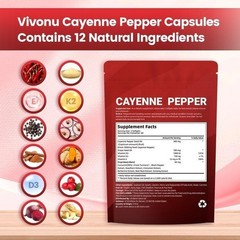 Cayenne Pepper Softgels Supplement, Supports Leg VeinHeart and Blood Vessel NEW