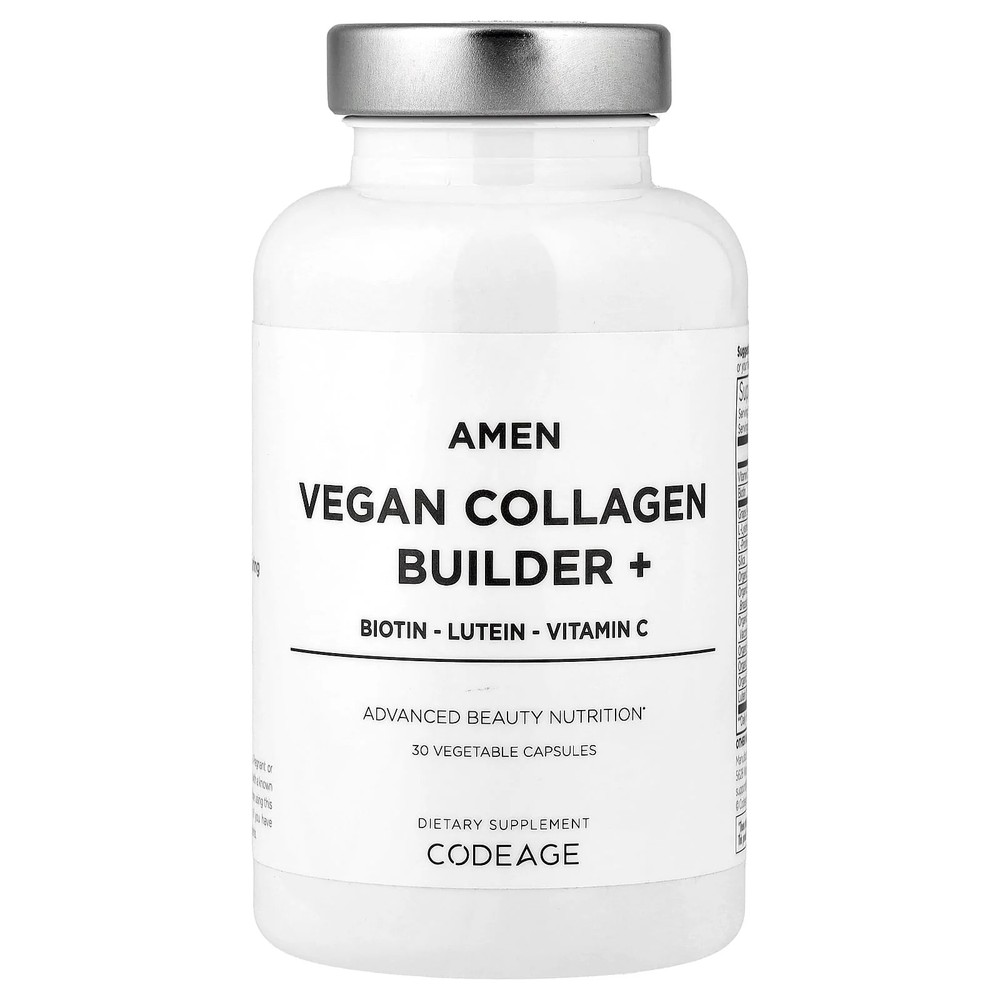 2 X Codeage, Amen, Vegan Collagen Builder+, 30 Vegetable Capsules