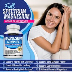 Complex Supplement 8 Elemental 1000mg-Magnesium Glycinate, Citrate, Malate USA S