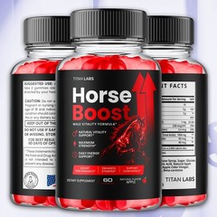 (1 Pack) Horse Boost ACV Gums Male Health Support Formula HorseBoost 60 Gummies