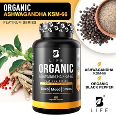 B Life Organic Ashwagandha Premium Series – 60 count – 03/2027