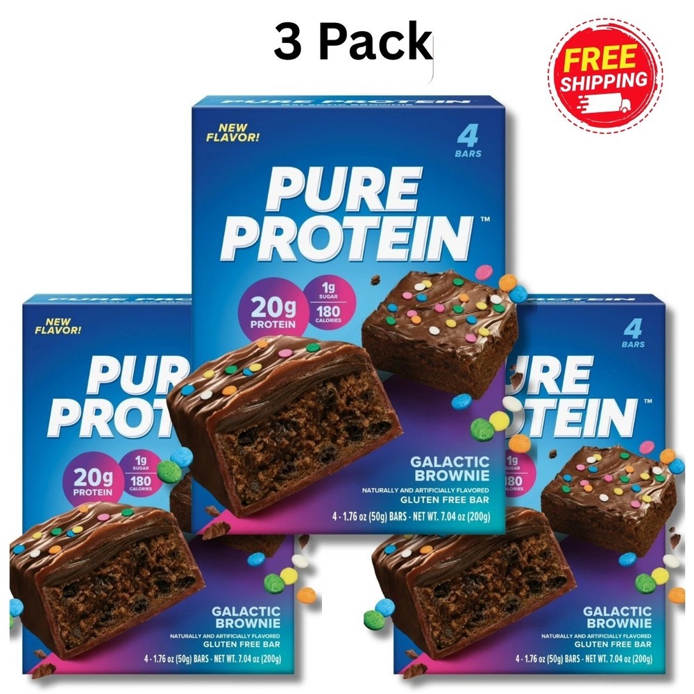 Pure Protein Pure Protein Bars Non-GMO, High Protein, Galactic Brownie, 12 Count