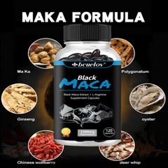 Black Maca Extract + L-Arginin – Natural Male Enhancement Supplement Capsules