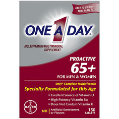 One A Day Proactive 65+, Mens & Womens Multivitamin, 150 Count (Pack of 1)