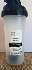 NEW Mainstays 32 Oz. Clear Shaker Bottle With Screw Flip Top And Mixing Ball