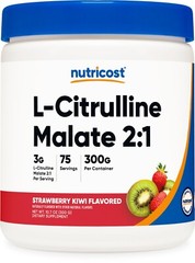 Nutricost L-Citrulline Malate Powder (300G) (Strawberry Kiwi)