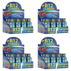 (48 Pack) Grade A Quality Energy Shots, B12 Berry, Energy Lasts Up to 7+ Hours