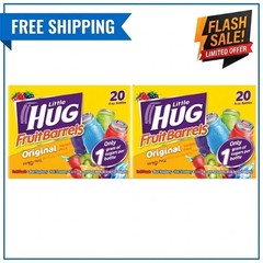 (Pack of 2)Little Hug Fruit Barrels variety pack Kids Drinks 20 Each…