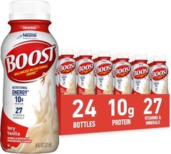 BOOST Original Ready to Drink Very Vanilla Nutritional Shakes 8oz 24 Pack