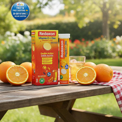 Vitamin C + Zinc, Effervescent Tablets 20 Count (Pack of 1), Orange