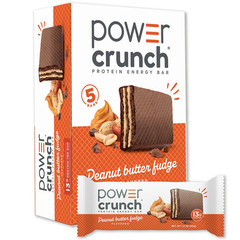 Power Crunch Protein Energy Bars, Peanut Butter Fudge 1.4oz, 5 Count Box