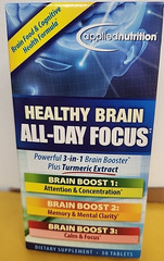 AppliedNutrition Healthy Brain All-Day Focus/3 pack/ 50 Tablets each/150 total