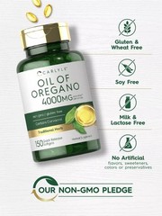 Oregano Oil 4000 mg 150 Softgel Capsules | Contains Carvacrol | by Carlyle