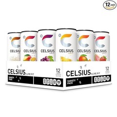 CELSIUS Assorted Flavors Official Variety Pack 12 Fl Oz (Pack of 12) NEW